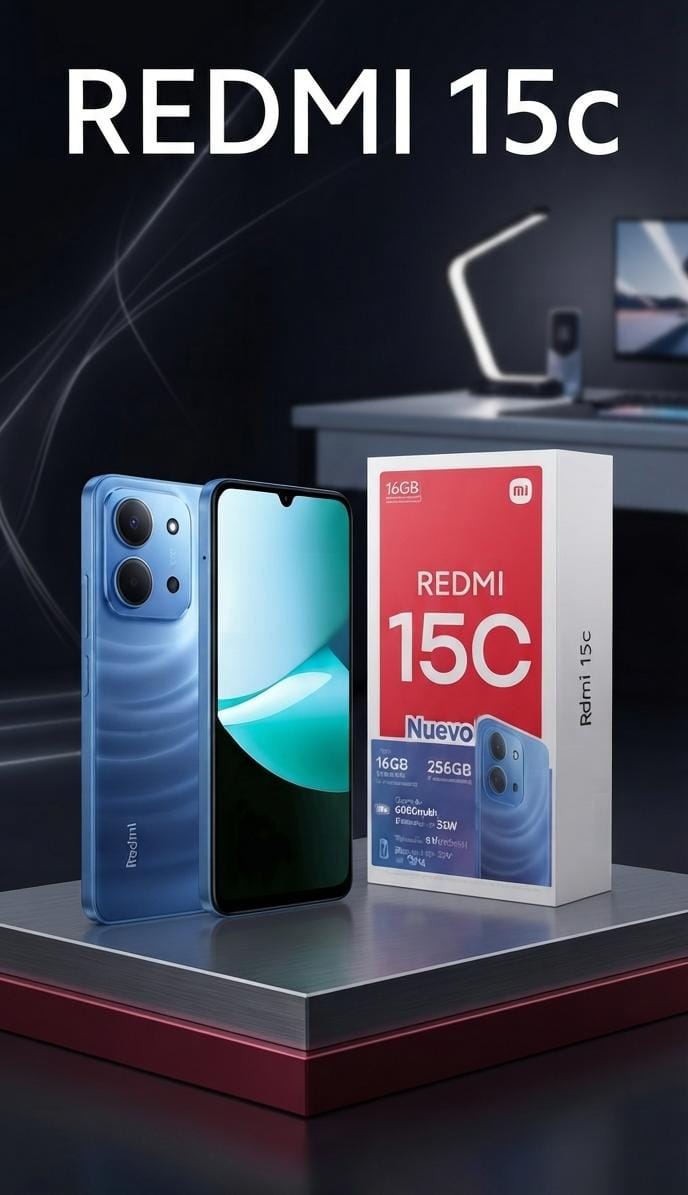 📱 Redmi 15C –128 GB + 4 RAM  Potencia, autonomía y rendimiento para tu día a día